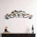 Deco 79 Metal Leaf Home Wall Decor Wall Sculpture, Wall Art 43" x 2" x 10", Multi Colored