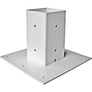 Mail Boss 7157 Surface Mount Post Base Plate, Cream White