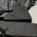 Universal Leather Car Seat Cover 43" X 20", Black x2, Storage Boxes 2