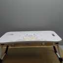 Kawaii Laptop Desk Foldable Kawaii Bed Desk Table Cute Folding Breakfast Tray Portable Lap Standing Desk Notebook Stand Reading Holder for Bed/Couch/Sofa/Floor (Blue)