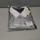 LilyCoco Women Polo Sweatshirt Graphic Pockets Lightweight Sweatshirts Black Medium