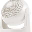 IRIS USA WOOZOO Desk Fan, Air Circulator, 3 Speeds, 52ft Max Air Distance, 360° Adjustable Tilt, 30 db Quiet Motor, Fan for Bedroom, Office, Dorm, Medium, White, Small Standard
