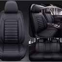 Car Seat Cover, for Mazda CX-9 2007-2023, Universal Leather Seat Covers Waterproof Non-Slip Seat Protectors Auto Seat Covers(Black) 
