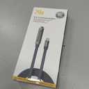 240W USB C to USB C Ultra Fast Charging Cable with Invisible Stand Flat Phone Charger 90 Degree Right Angle Plug T Shaped Foldable Stand Multi Functional Cord Black 4.9 Ft