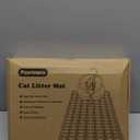 Pawtners Large Cat Litter Mat for Litter Box 2 Packs, 34" x 22" Waterproof Silicone Pad for Floor, Easy to Clean, Gray