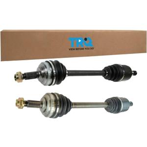 TRQ Front Driver and Passenger CV Axle Assembly Set Neoprene Boots Moly Greased Compatible with 1998-2002 Honda Accord L4 2.3L Manual Transmission