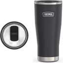 THERMOS ICON SERIES Stainless Steel Cold Tumbler with Slide Lock, 24 Ounce, Granite