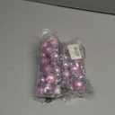 Emopeak 48 Pcs Mini Pink Christmas Ornaments for Xmas Tree - 1.2 Inch Christmas Balls Small Shatterproof Hanging Ball Decorations for Holiday Wedding Party Decoration Pink