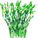 AQUANEAT Fish Tank Artificial Plants, Aquarium Plastic Seaweed Decorations, 23.5Inch Tall Fake Green Accessories, 10 Packs