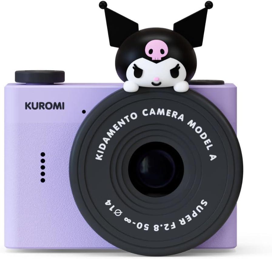 Kuromi Mini Kids Digital Camera & Video Camcorder by Kidamento, 32GB Memory Card, Adjustable Soft Strap Lanyard, Scavenger Hunt Momento Book - Model A Kuromi