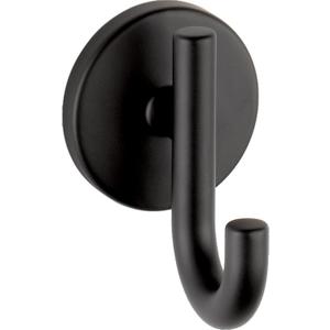 Delta Trinsic (1-Pack) Towel Hooks Matte Black Single Bathroom Hooks Wall Mounted for Robes & Towels Hand Towel Hook Holder Kitchen, Bathroom Accessories 75935-BL