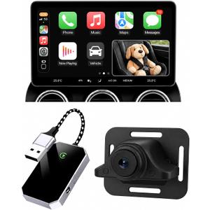 Baby Car Camera, Wireless CarPlay Adapter for iPhone & Android