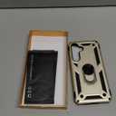 Heavy Duty Case for Samsung Galaxy S25 Phone Case with Screen Protector, Military Grade Shockproof Rugged Protective Cover for Samsung S25, with Metal Ring Magnetic Kickstand (Gold)