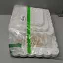 DIDROOM 10 Pack Dessert Table Display Set - 4 x Three-Tier Square Cupcake Stands and 6 x Serving Trays, Elegant Tableware for Cakes, Cupcakes, Pastries, and Snacks, Perfect for Parties (White)