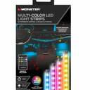 Monster 4pk LED USB Light Strips : Multi-Colored PVC & ABS, Automotive Novelty, Car LED Lights