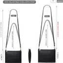 higouta Small Crossbody Bags for Women Trendy Clutch Purse PU Leather Shoulder Bags with Adjustable Strap (Black)