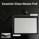 Glass Gaming Mouse Pad with LED Lights,Professional Esport Mousepad with Type C Port, Ultra-Smooth Hard Surface for Office Bedroom and Gaming, Large Non-Slip Silicone Base11.8" x 15.7"