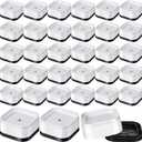 Ecally Furniture Risers Adjustable Bed Risers Desk Leg Risers 1.38" Stackable Heavy Duty Bed Lifts Risers Square Bed Raising Blocks for Mattress Table Leg Desk Chair Couch Sofa Dorm (White,32 Pack)