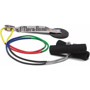 THERABAND Shoulder Pulley, Overhead Shoulder Pulley for Physical Therapy, Over the Door Pulley with Foam Handles and Color Coded Rope for Increasing Range of Motion, Overdoor System for Rehabilitation (Bulk)