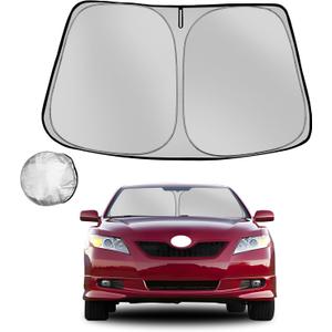 Windshield Sun Shade for 2007-2011 Toyota Camry Foldable Sun Sunshade for Car Front Window Blocks UV Rays and Heat Automotive Interior Protector Custom Fit Accessories