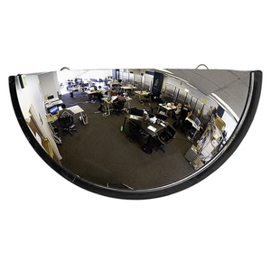 26” Acrylic Half Dome Mirror with Plastic Back, Round Indoor Security Mirror for Driveway Safety Spots, Outdoor Warehouse Side View, Circular Wall Mirror for Office Use (DPB2612)