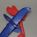 Fuwidvia Electric Foam Airplane Toy, 2 Pack LED 15/25s Plane Toy for Boys, Outdoor Flying Toy Birthday Gifts for Boys Girls 3-12 Years Old Kids Christmas Easter