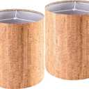 GO&SO 9.8" Tall Cork Lamp Shades Small Brown, Leather Lamp Shade for Table Lamps Wall Lampshade Replacement -9.8 9.8 10.8 Inch Spider Vintage & Farmhouse Shade-Assembly Required for Bedroom/Coner