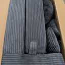 Convertible Sofa Bed, 5 in 1 Small Boneless Couch Pull Out Loveseat Sleeper Sofa,Corduroy Futon Couch Folding Mattress with 4 Pillows for Living Room (Gray, Loveseat) (Grey)