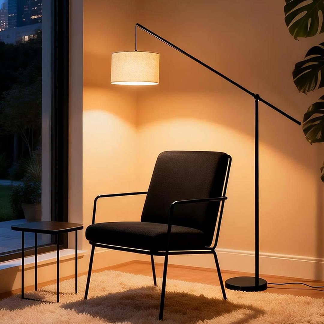 XENOID Floor Lamp for Living Room with 3 Color Temperatures, Standing Lamp Tall Industrial Floor Lamp Reading for Bedroom Office Classroom Dorm Room, Bulb Included