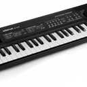 LeeQee Kids Keyboard Piano, 54 Keys Kids Piano with Microphone & USB Cable, Portable Electronic Musical Toy Piano for Kids Ages 3-12, Educational Beginner Instrument Gift for Boys Girls (Black)