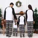 ANGELGGH Family Pajamas Matching Sets, Cute Christmas Printed 2 Piece Sleepwear, Holiday PJs Jammies for Couples/Women/Men (Large, Stripe Light String)