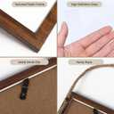 QUTREY 5x7 Collage Picture Frames, 6 Openings Hanging Photo Frame Set Display Vertical 5 by 7 inch Pictures for Wall Decor, Rustic Walnut Brown, 2 Pack