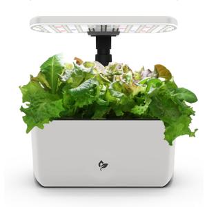 AeroGarden Harvest Lite in Cream, Soil-Free Indoor Hydroponic Garden with LED Grow Light for Year-Round Gardening of up to 6 Herbs and Vegetables