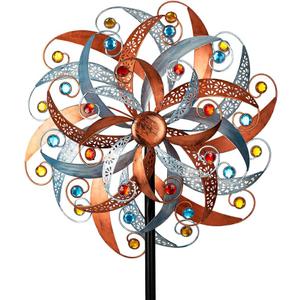 DREAMYSOUL Large Wind Spinner Outdoor, 20 Inches Dia Vintage Metal Windmills, Kinetic Wind Spinners & Sculpture for Yard and Garden