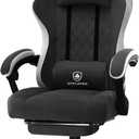 GTPLAYER Big & Tall Gaming Chair, Wide Seat with Footrest, Black & Gray The Forest Stewardship Council