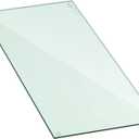 Landical 16" x 24" Rectangle Clear Tempered Glass Table Top 3/8" Thick Eased Corners Clear Tempered Top Patio Table Replacement with 10 Anti Slip Pads for Kitchen Coffee Dining Table