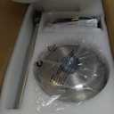 QUTWOB New Ceiling Fan With Light (Nickel+Raw wood, 42 inch, With Light)