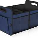 Femuar Car Trunk Organizer,Car Storage Organizer with 72L Large Capacity Waterproof Collapsible and 11 Pockets,Trunk Organizer for Car Suv/Jeep/Sedan, Large Size,Blue