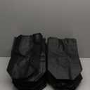 Windyun 100 Pcs Reusable Tote Bag Bulk 8 x 4 x 10 Inch Non Woven Shopping Bag with Handle Christmas Reusable Grocery Gift Tote (Black)