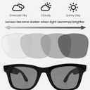 Transitions Lenses for Ray-Ban Meta Wayfarer RW4008 & Gen 2 RW4012 Large (53-22), Clear-to-Gray Replacement Smart Eyeglass Lenses For Men & Women, Scratch-Resistant & Ultra Tough