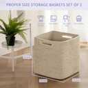 OIAHOMY Storage Cubes, 13 Inch Cube Storage Organizer, Collapsible Storage Bins, Baskets for Organizing, Storage Bins for Shelves-Brown, 2-PACK