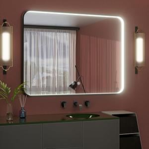 48"x36" Black LED Bathroom Mirror with Lights, 3000K/4500K/6000K | Stepless Dimmable, Memory, Anti-Fog, Aluminum Frame Wall Mounted Lighted Bathroom Vanity Mirror, ETL Listed, IP54 Waterproof