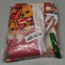 Horaldaily Christmas Tablecloth 90×90 Inch Round, Gingerbread Man Glove Trees Snowman Red Washable Table Cover for Party Picnic Dinner Decor