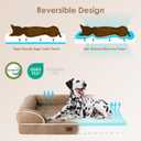 EHEYCIGA Orthopedic Dog Beds for Large Dogs, Waterproof Memory Foam Large Dog Bed with Sides, Non-Slip Bottom and Egg-Crate Foam Pet Couch Bed with Washable Removable Cover, 36.0"l X 27.0"w X 6.5"th, Camel