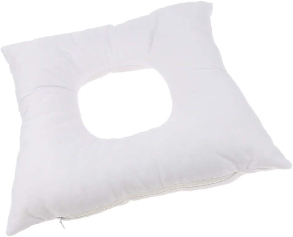 Foam Spa Salon Massage Bed Face Down Cradle Cushion Pillow Washable & Reusable - White