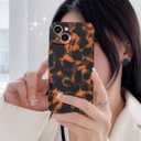 Abbery for iPhone 15 Case Tortoise Shell Cheetah Leopard Print Cute Trendy Animal Pattern Design Flexible Soft TPU Protective Women Girls Grily Brown Shockproof Phone Cover