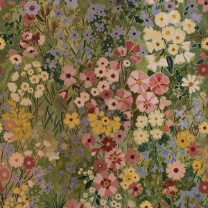 Floral Wallpaper Peel and Stick Boho Wall Paper Removable Waterproof Green Petal Pattern Contact Paper for Bedroom, Bathroom, Home Wall 17.3" x 236.3"