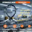 Haichy 26711-04-04-18 Hydraulic Hose Swivel Assembly 1/4" Hydraulic Hose with Female JIC X Female JIC, 18" Long, 5800 PSI