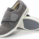 QHBPMGAD Diabetic Shoes for Women, Women's Wide Width Elderly Shoes, Adjustable Hook and Loop Closure Anti-Slip Breathable Lightweight, Swollen Feet Walking Edema Sneakers 8