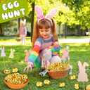 36 Pack Golden Easter Eggs Empty 2.4" Shiny Metallic Plastic Easter Eggs Fillable Surprise Gold Eggs for Easter Egg Hunt Fillling Candy Treats Toys Basket Stuffers Filliers Classroom Rewards Prizes